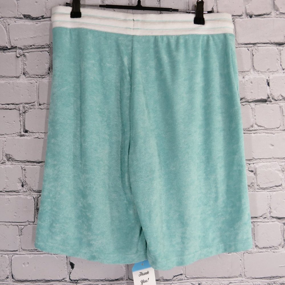 Women's Sun Baby Terry Shorts - Aqua - Picture 4 of 5
